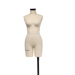 DL270 Half Scale Dress Form 34B|Sewing Lingerie and Corsets Mannequin| Dressmaker Dummy| Half Size Miniature Underwear Bust Form for Tailor