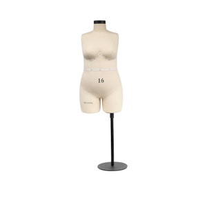 DL268 Half scale dress form, plus size 16 woman mannequin, dressmaker dummy, tailor female mannequin, 16 scale miniature  NOT ADULT size.