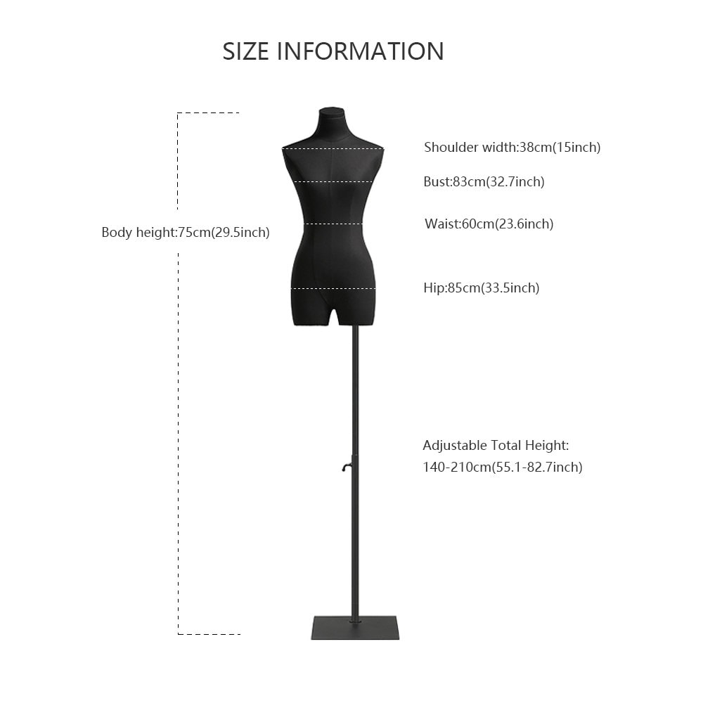 Manichino nero femmina in posa 56 in piedi Modello 3D $20 - .stl .obj