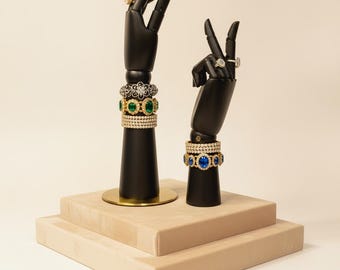 Matte Black Hölzerne Hand Schaufensterpuppe: Schmuck Display