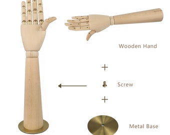 Articulated Wooden Hand Mannequin-MannequinHandArticulated