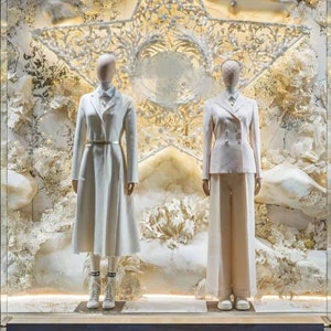 Female Male Full Body Dress Form Mannequin, Display Model with Fade Wood Head, Adult Cloth Dummy with Wooden Arms, Upper Manikin for Wig
