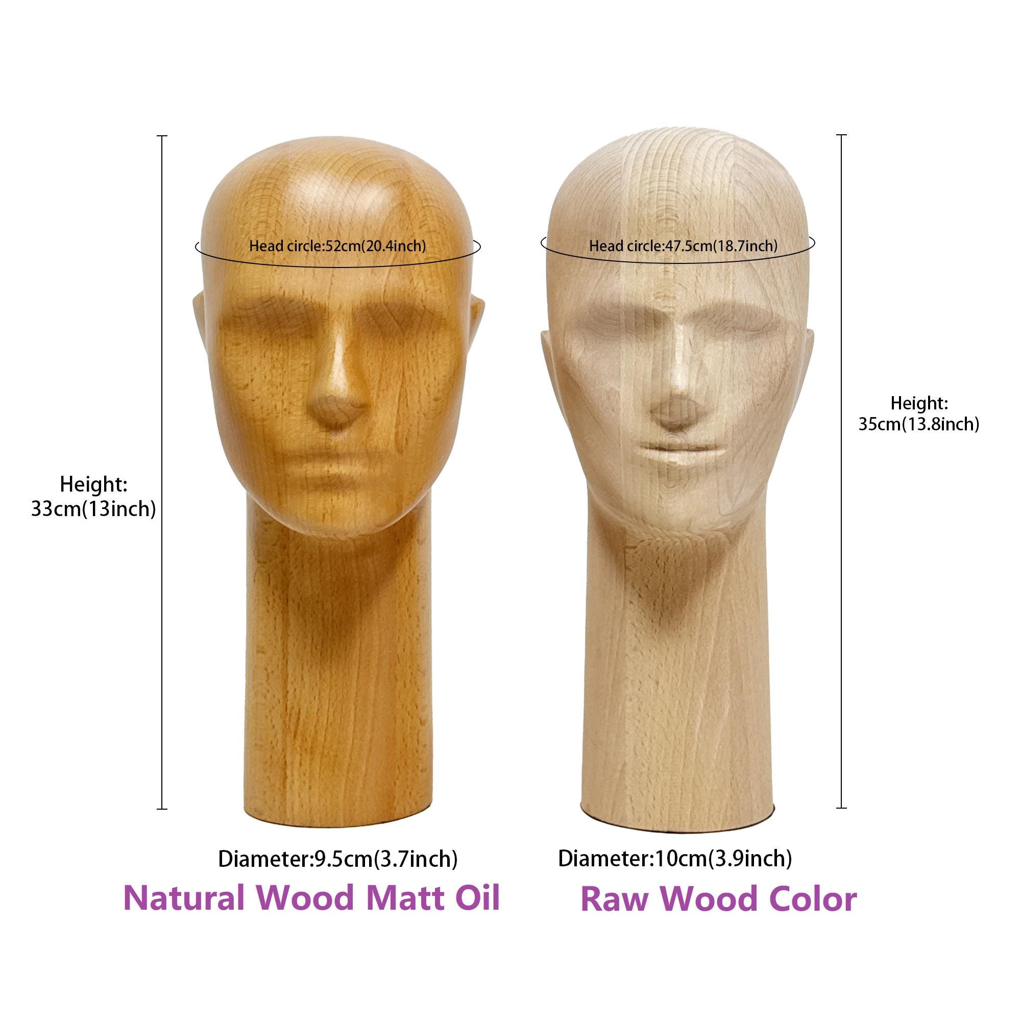 Beech Wood Female Head Mannequin: Raw Natural Display - Etsy