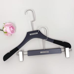 Black Velvet Wooden Hangers: Non-Slip Coat, Suit Hangers - 50pcs