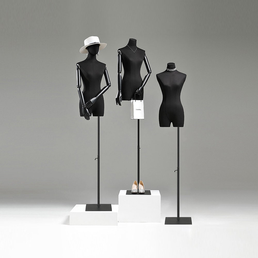 Full Body Female Display Dress Form Mannequin Stand, Wig Jewelry Clothes  Display Mannequin With Silver Base ,suede Velvet Fabric Mannequins -   Hong Kong