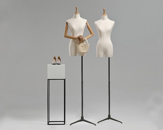 Female Adult Mannequin Torso With Stand, Half Body Woman Display