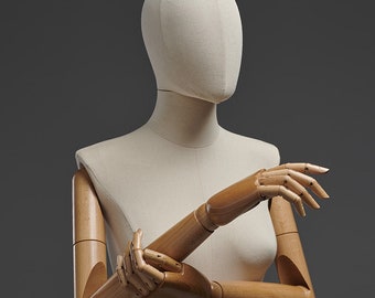 Professional Bust Mannequin, Clothing Female Models Showing Bust with  Removable Wooden Arm and Head for Costume ( Color : A ) : : Home