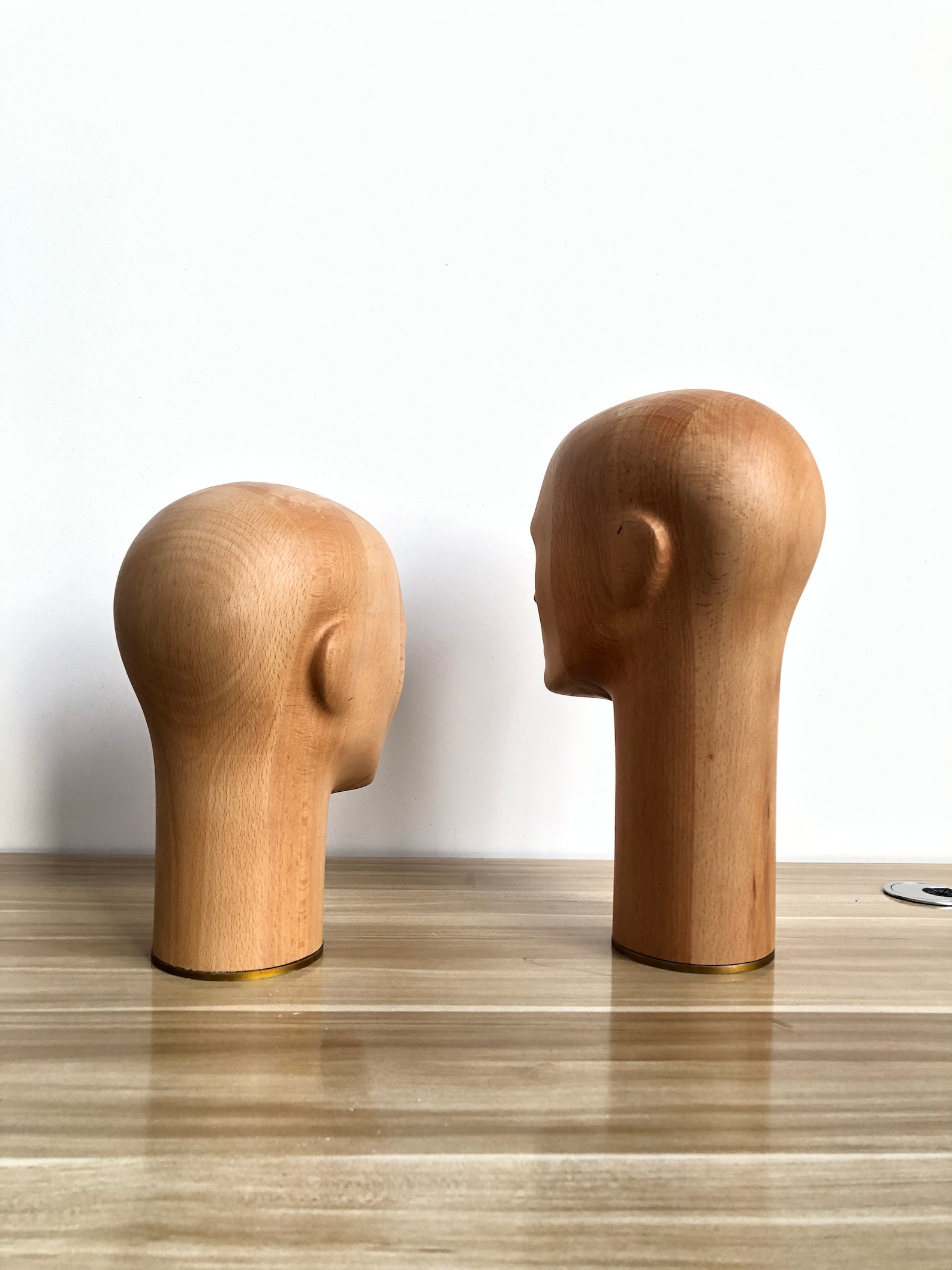 Wooden Head Mannequin Female Solid Beech Wood Head Dummy Matt Etsy