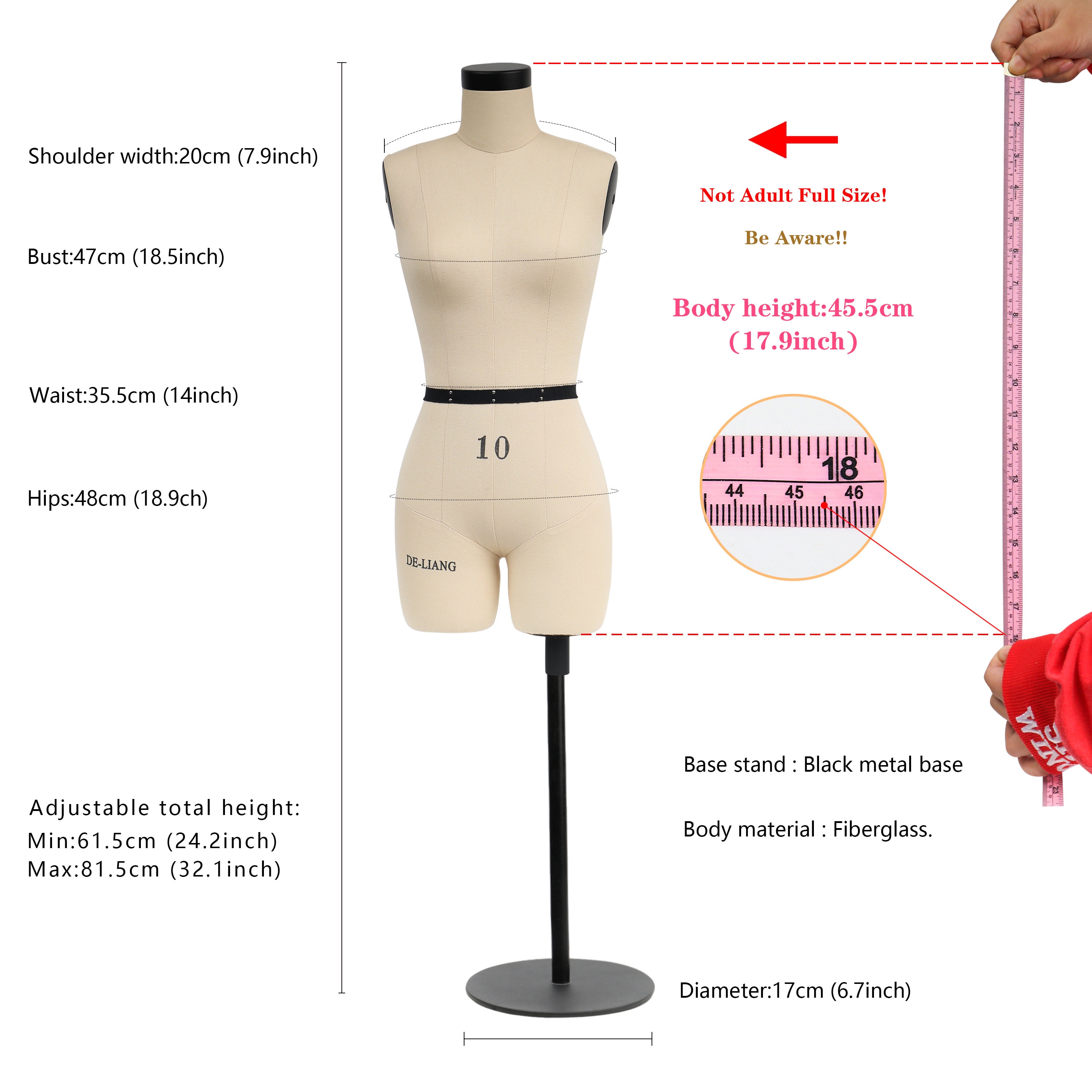 DL262 Size 10 Half Scale Dress Form for Sewing, Professional Dressmaker Dummy for Pattern Making, Adjustable Height Tailor Female Half Body. - Etsy DL262 Size 10 Half Scale Dress Form for Sewing, Professional Dressmaker Dummy for Pattern Making, Adjustable Height Tailor Female Half Body. - Etsy