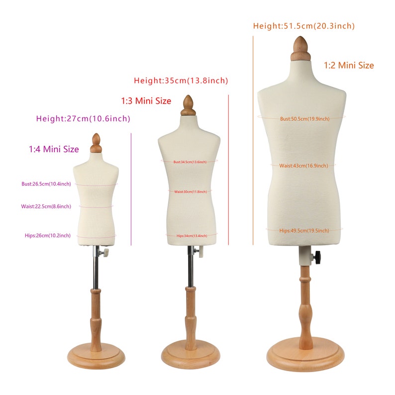 Half Scale Dress Form Male Miniature 1/3 1/4 1/2 Tailor Etsy