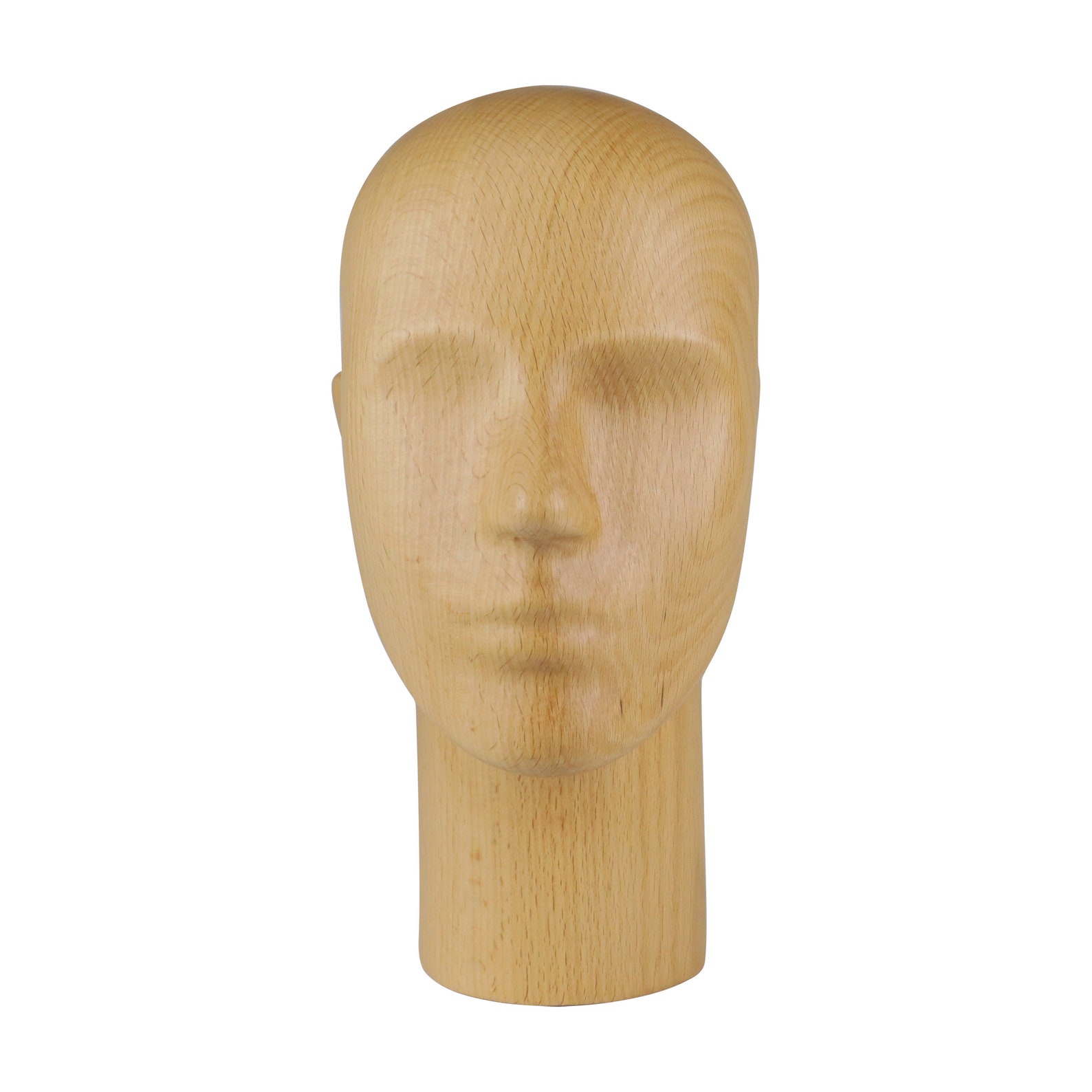 Wooden Head Mannequin Female Solid Beech Wood Head Dummy Matt Etsy