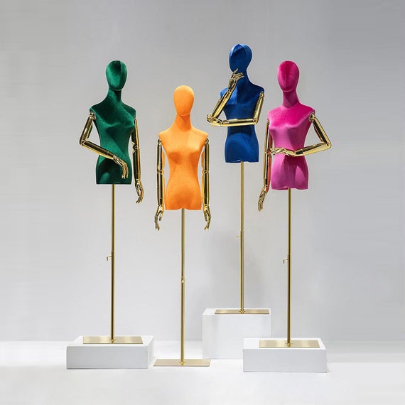 Clearance Sale Female Velvet Cover Display Mannequin, Colorful Velvet  Mannequin Torso for Window Display, Female Mannequin Full Body 