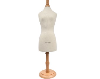 Ausverkauf halbe Skala Mini-Kleid-Form-Schaufensterpuppe zum Nähen, Kleidung weiblichen Torso-Schaufensterpuppe, Schneiderpuppe voll Stift-Schaumstoff-Muster