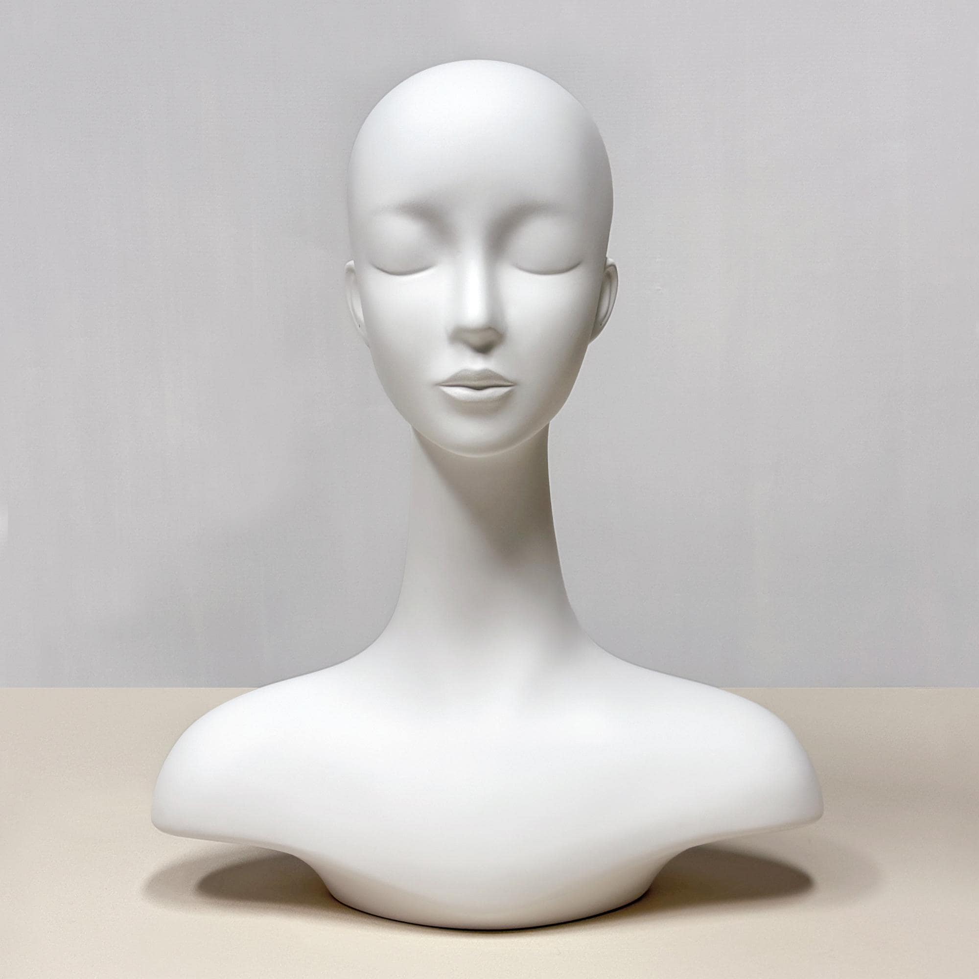 Matte White Fiberglass Head Mannequin With Optional Metal Base - Etsy