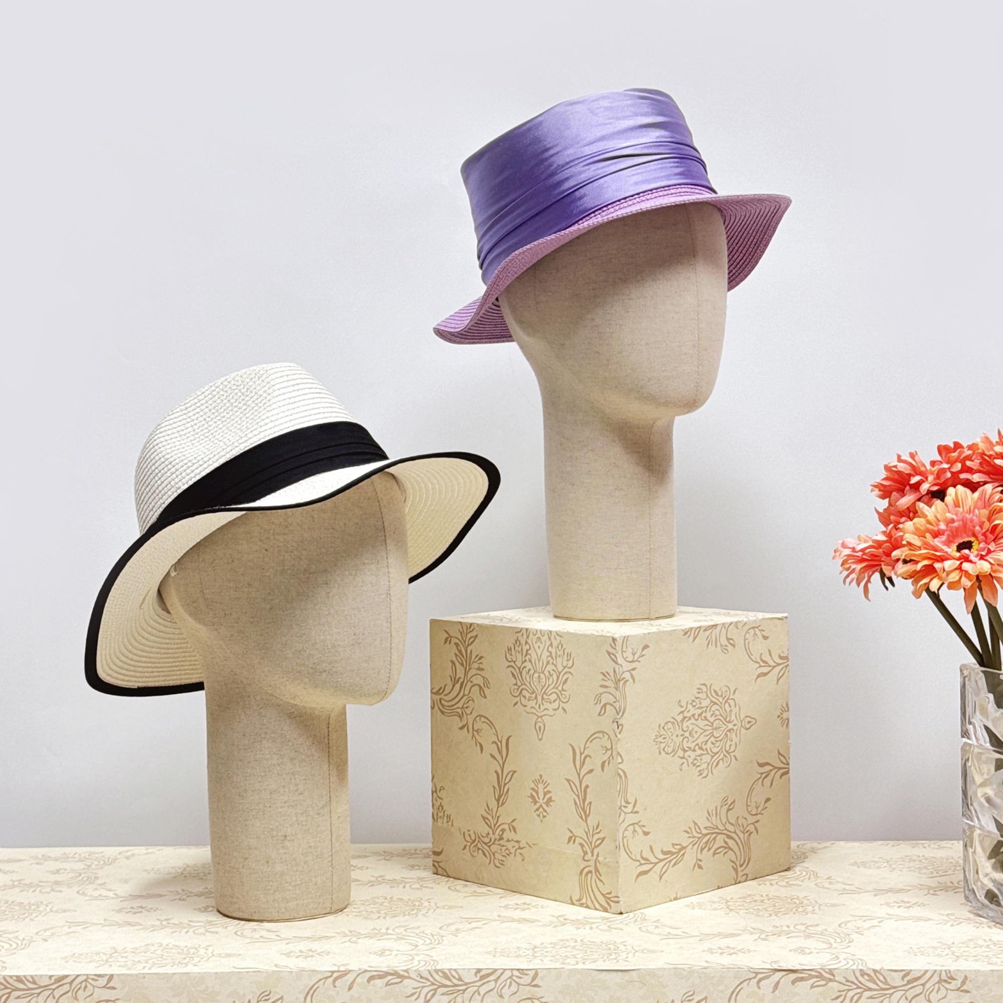 Linen Fabric Head Mannequin: Wig, Hat & Jewelry Display - Etsy