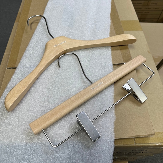 High Quality Beech Wooden Hangers, Natural Wood Hanger for