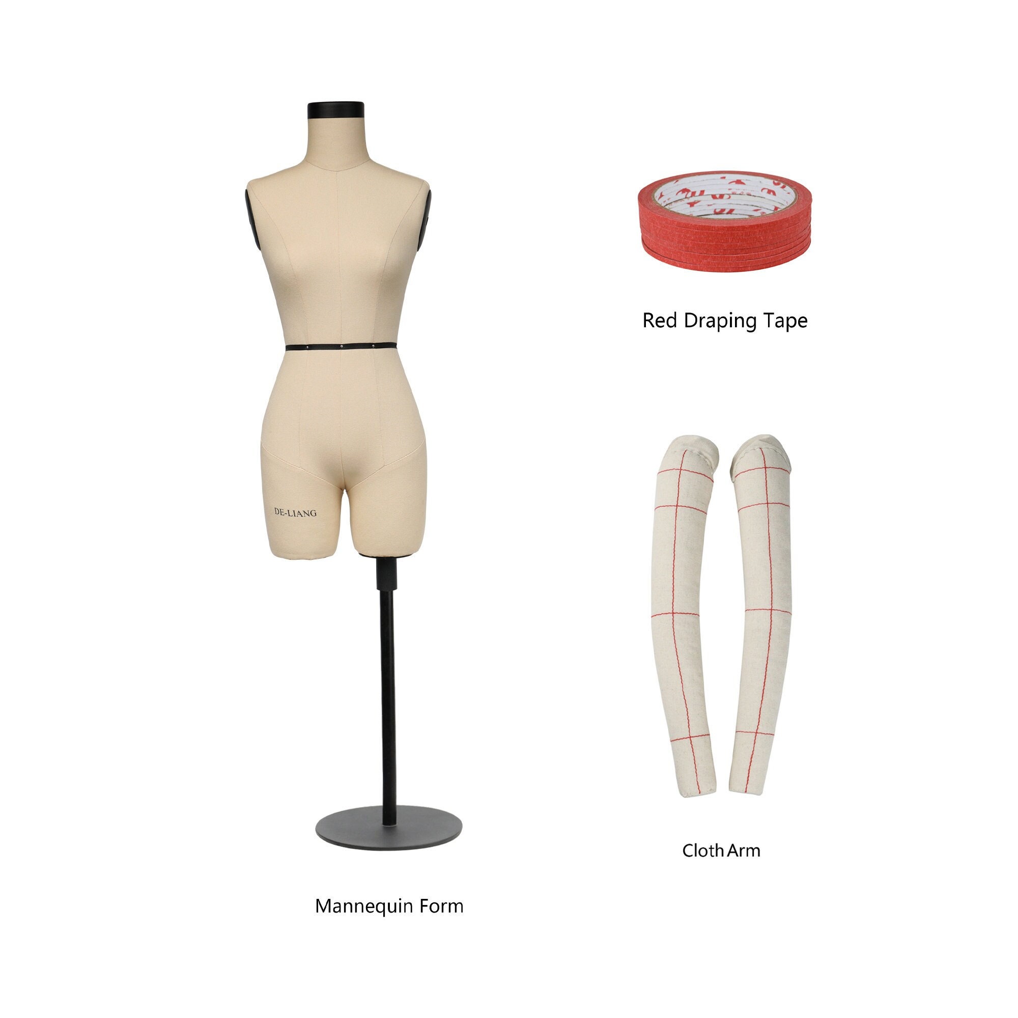 Generic 40Pcs Draping Tape Mannequin Masking Tape Self-Adhesive Dress Form