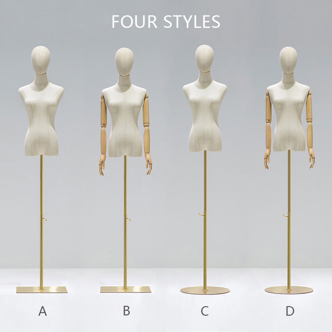 Adjustable Height Canvas Female MannequinHalf Body Mannequin Etsy