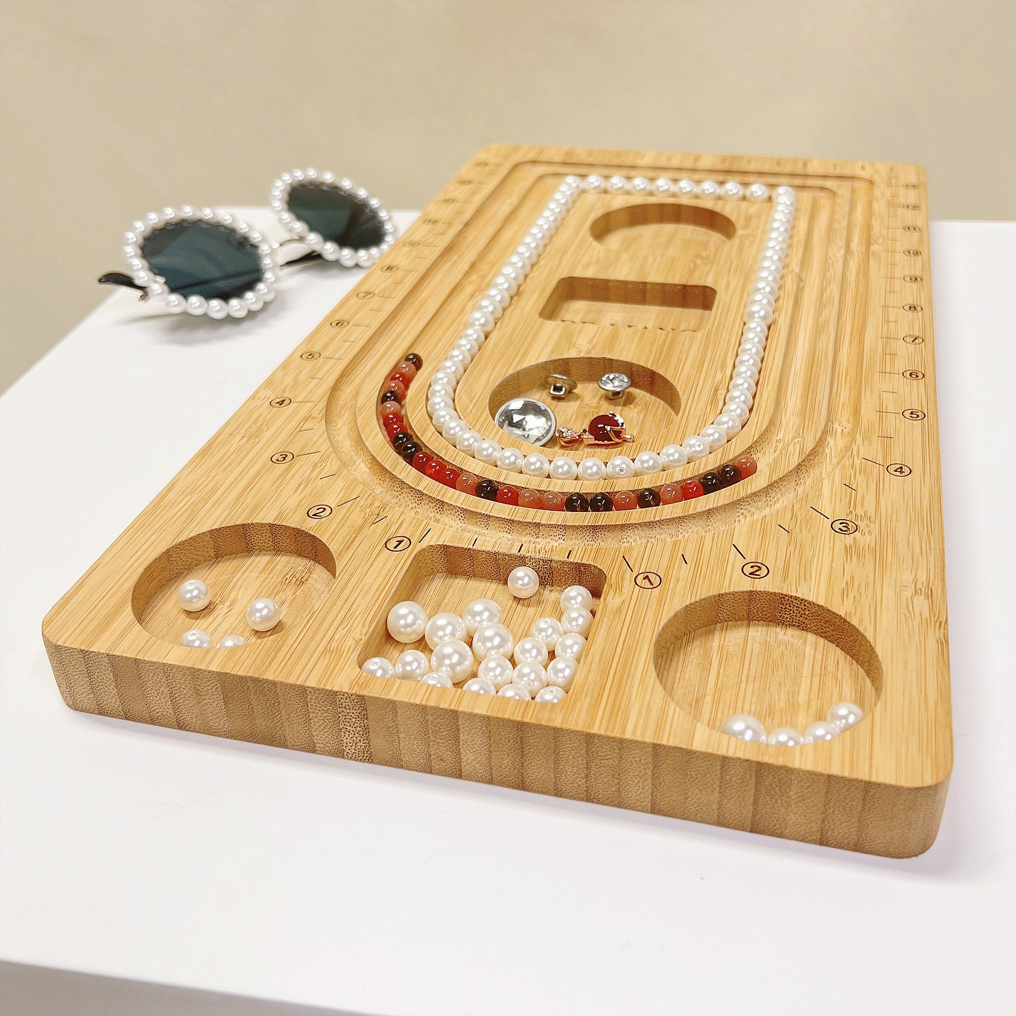 Wood Combo Beading Board for Necklaces Bracelets and Other 