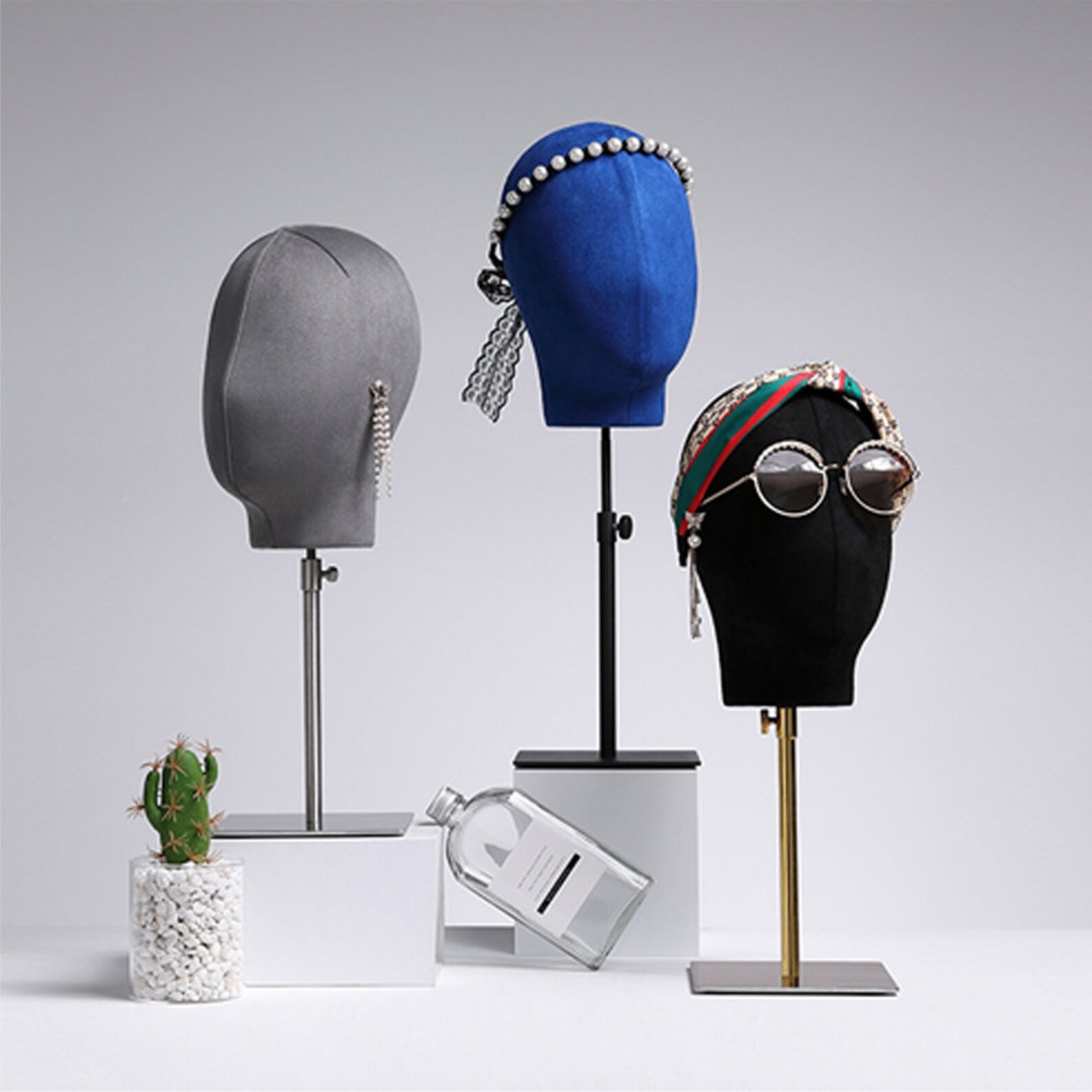 Adjustable Suede Mannequin Head Linen Female and Male Etsy