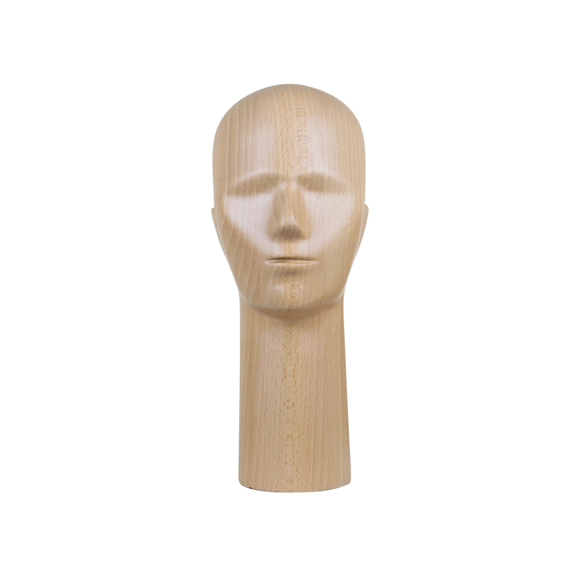 Wooden Head Mannequin, Female Solid Beech Wood Joint Piece Head