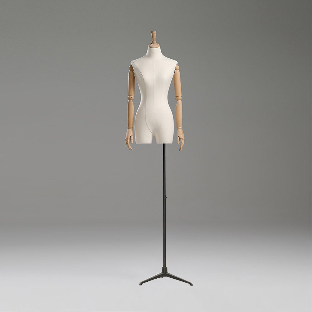 Manichino donna con tessuto bianco avorio Manichino donna con tessuto bianco avorio