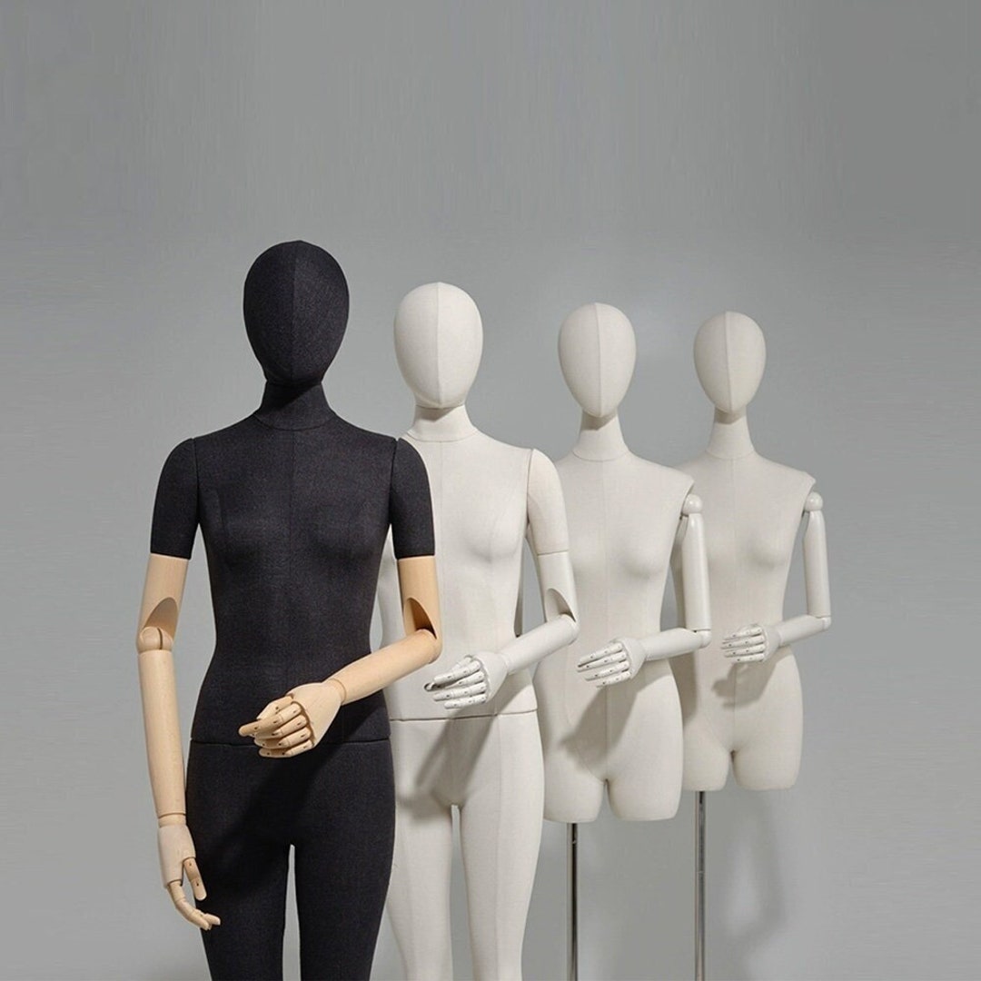 ①女性用ホワイトマネキン立ちポーズ 黒ヒール付き177cm 和装ボディ
