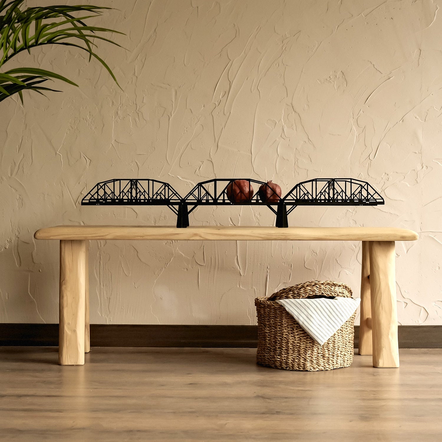 Trenton Metal Bridge Shelf, Shelf Bookcase, Metal Shelf, Metal Wall Art