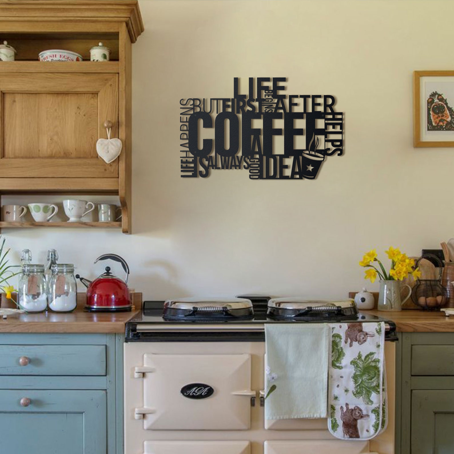 Coffee Metal Wall Art Unique Decor for Coffee Bars Coffee | Etsy