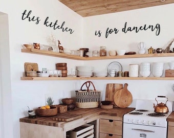 This Kitchen Is For Dancing Sign, Kitchen Wall Art, Kitchen Wall Decor, Metal Kitchen Sign, Kitchen Art, Housewarming gift, Metal Wall Sign