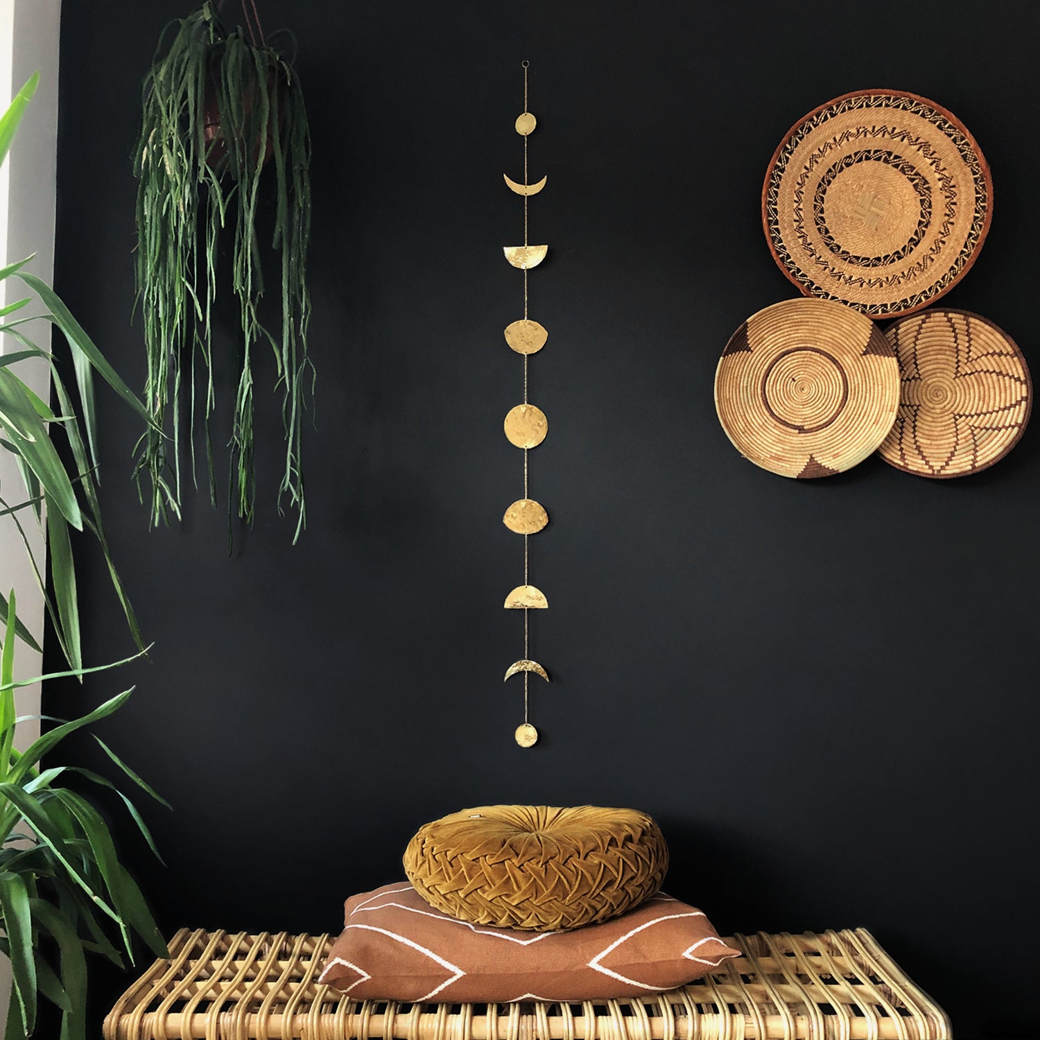 Accrochage Mural de L'éclipse Lunaire, Art Élégant en Laiton Pour Les Amoureux La Lune