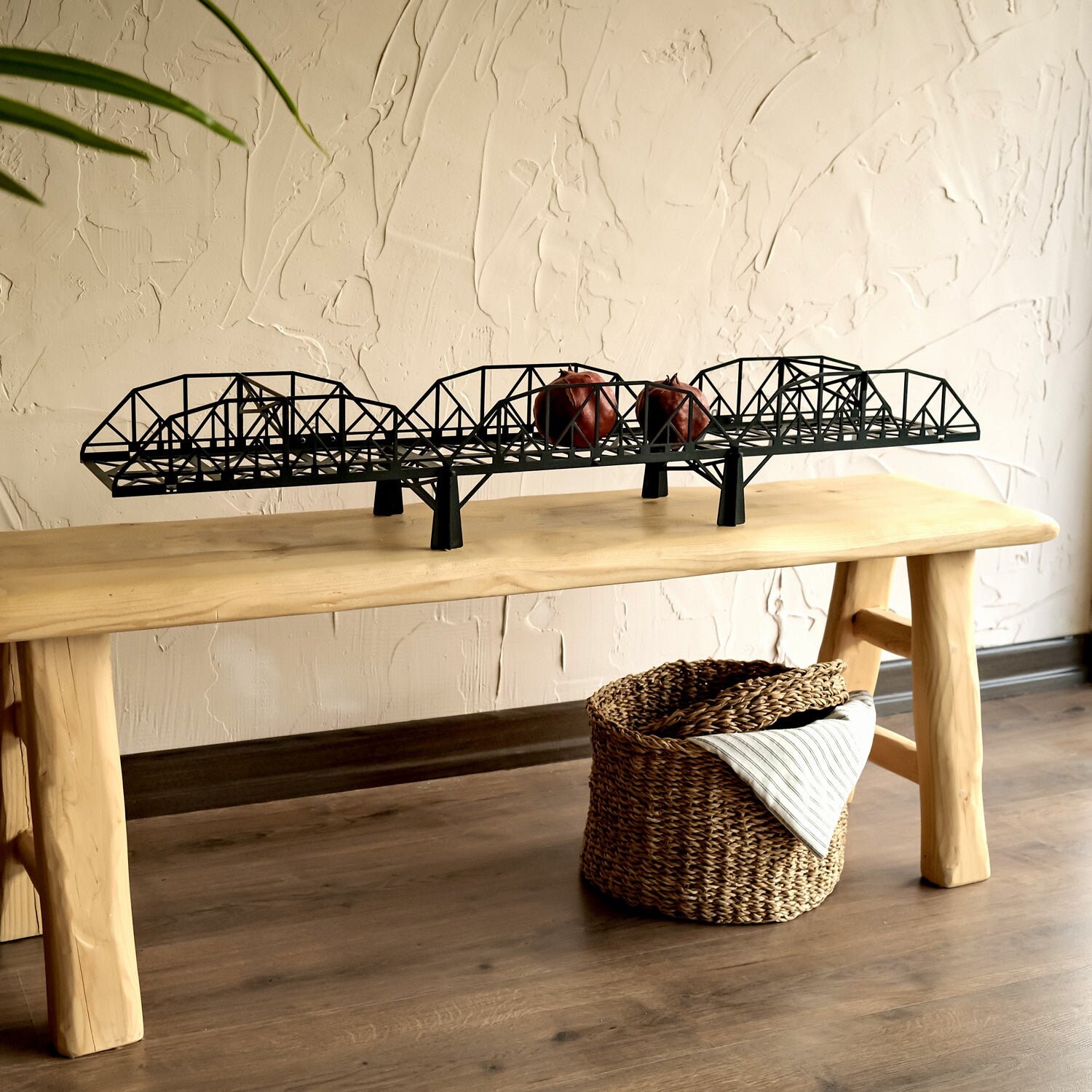 Trenton Metal Bridge Shelf, Shelf Bookcase, Metal Shelf, Metal Wall Art