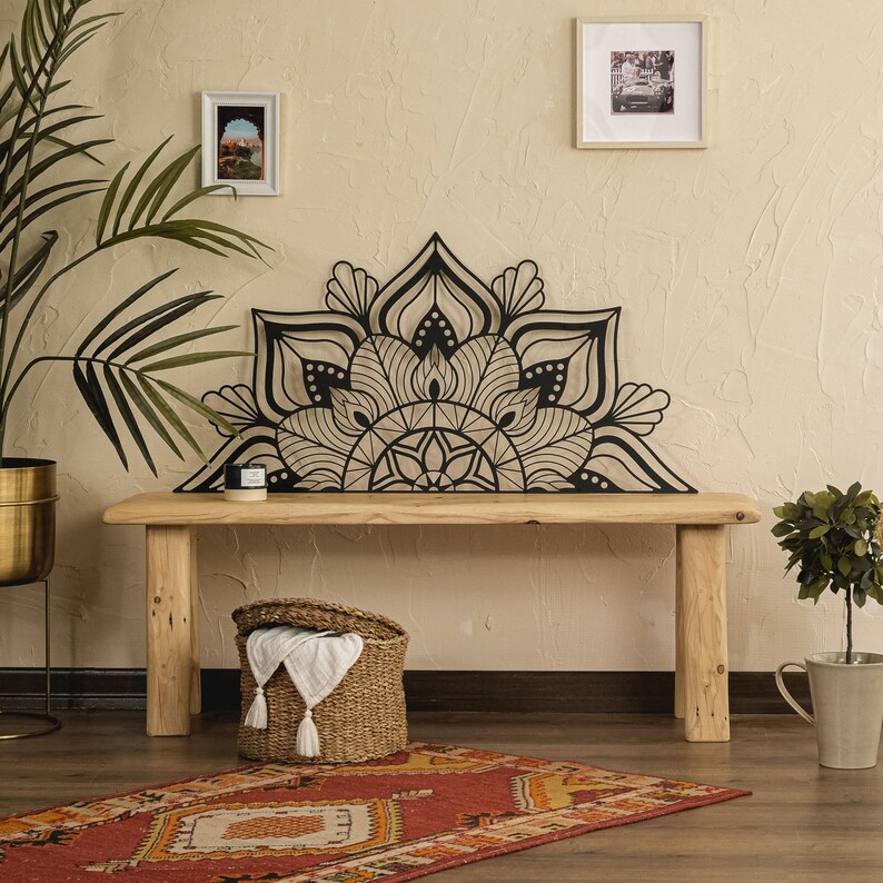 Sutra Black Metal Mandala Wall Art for a Spiritual Design Etsy