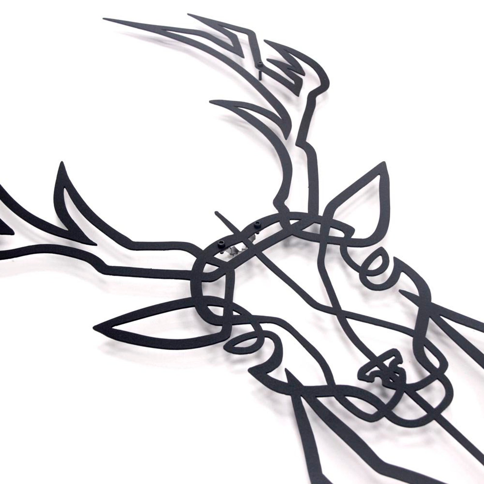 Deer Metal Wall Art Wall Decor for a Modern Living Room Etsy