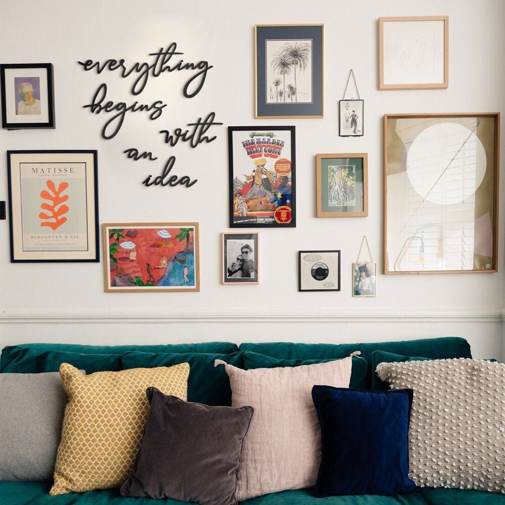 Everything Begins With an Idea Metal Wall Art and Etsy
