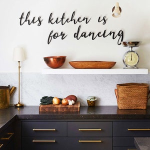 This Kitchen Is For Dancing Sign, Kitchen Wall Art, Kitchen Wall Decor, Metal Kitchen Sign, Kitchen Art, Housewarming gift, Metal Wall Sign image 6