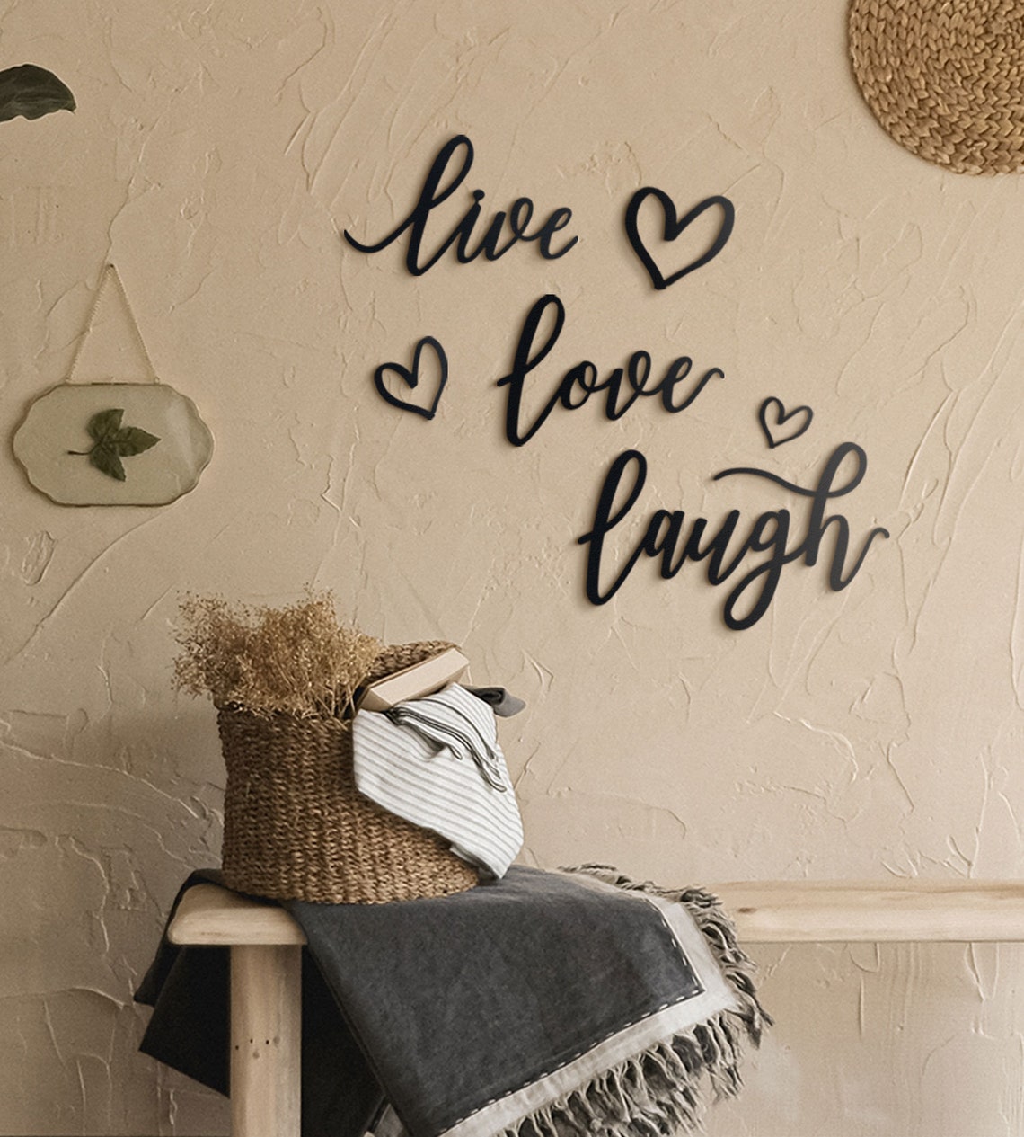 Live Laugh Love Metal Wall Art Positive Wall Quotes to Etsy