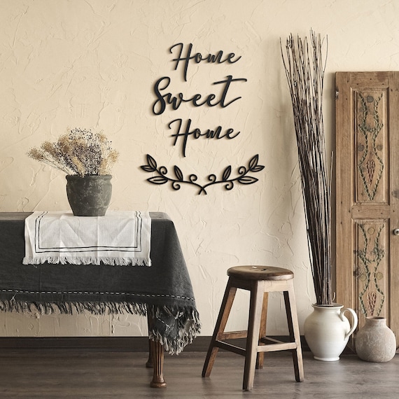 Home Sweet Home Metal Wall Art Metal Wall Sign Metal Wall Decor