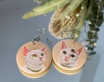custom cat earrings