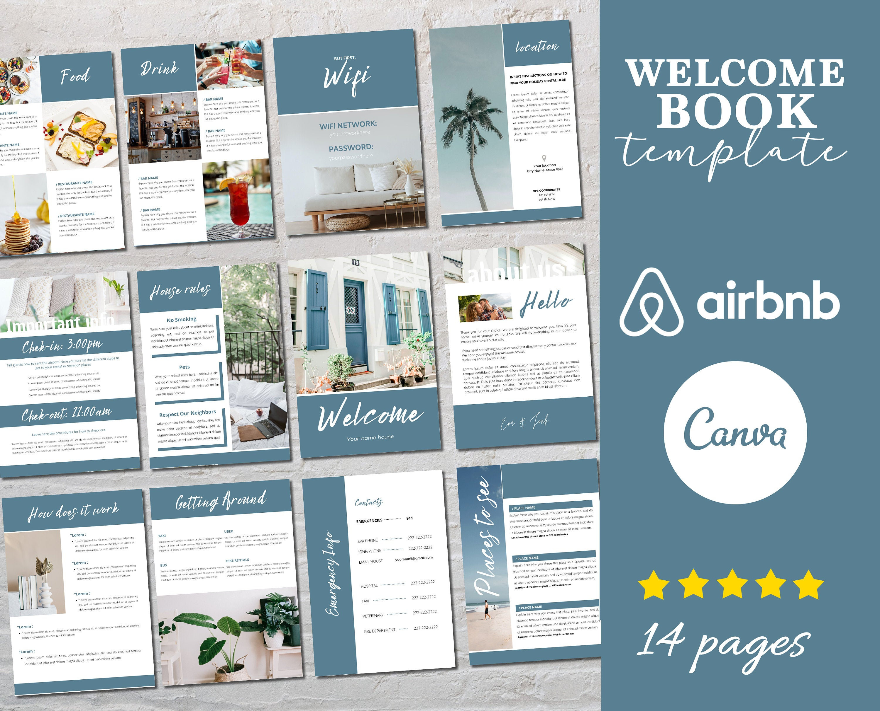 airbnb-welcome-book-template-editable-home-rental-book-etsy