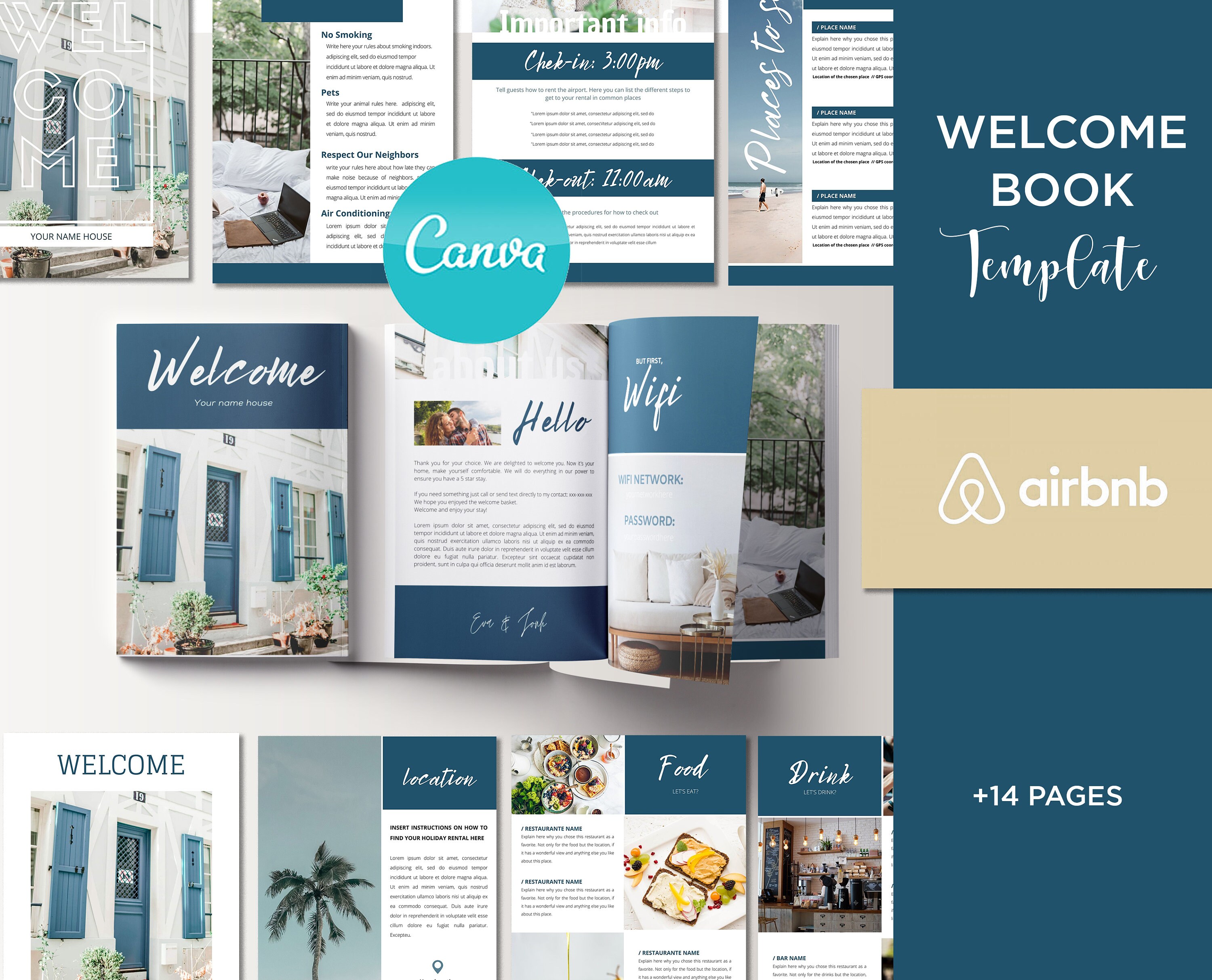  Airbnb Welcome Book Template Canva 