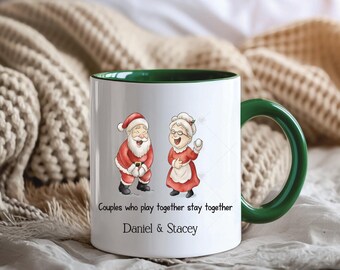 Christmas couple mug, Personalised mug, Husband gift, Xmas, Couple goals, funny Christmas gift
