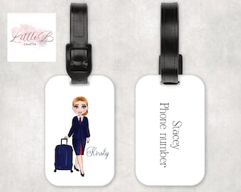 BA, British AirwaysCabin Crew, Airline, Bag tag, personalised gift