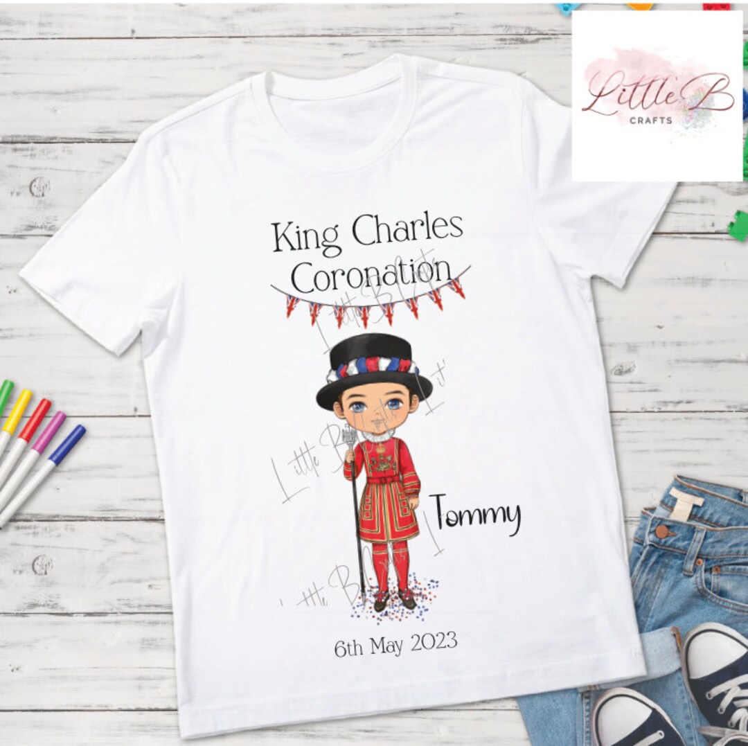 King Charles III Coronation Tshirts Kids Tshirts Personalised