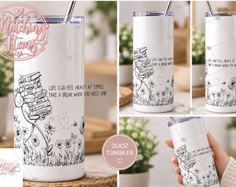 20oz Mental Health Tumbler – Self Care Travel Cup, Positive Affirmation Gift, Mental Health Awareness Gift, Therapist Gift