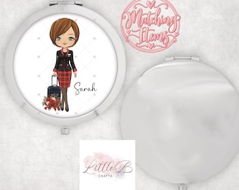 Flight Attendant Compact Mirror – Cabin Crew Gift, Airline Crew Pocket Mirror, Aviation Travel Gift, Stewardess Gift, Crew Graduation Gift
