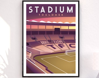 CARTEL A3 || Estadio Toulouse - Club de fútbol de Toulouse