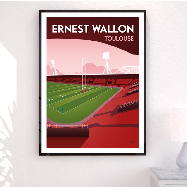 AFFICHE A3 || Stade Toulousain Rugby - Ernest Wallon Toulouse