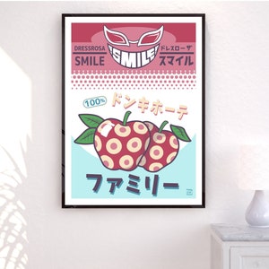 AFFICHE A3 || Smile Dressrosa - Manga Vintage