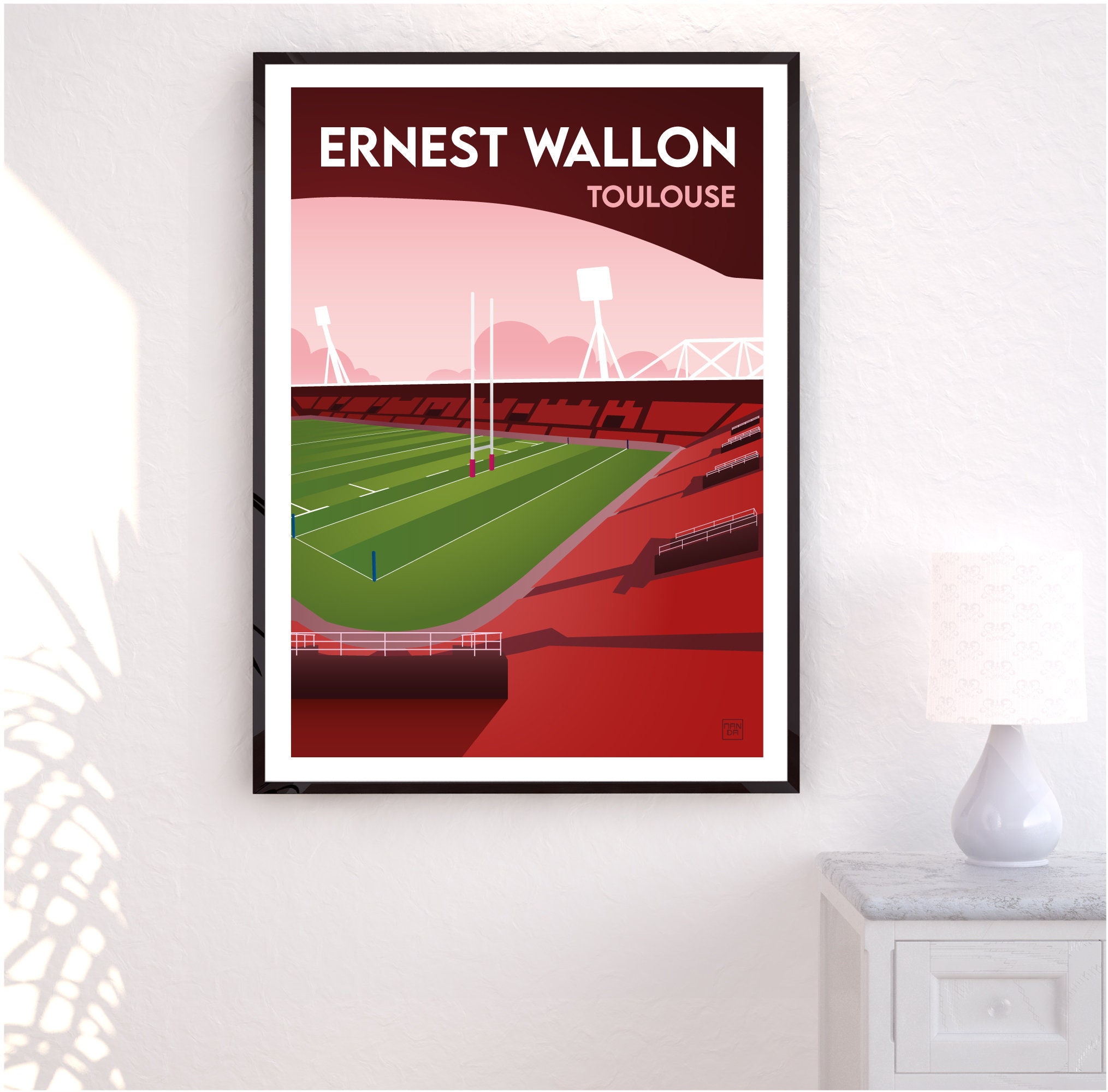 Affiche A3 || Stade Toulousain Rugby - Ernest Wallon Toulouse